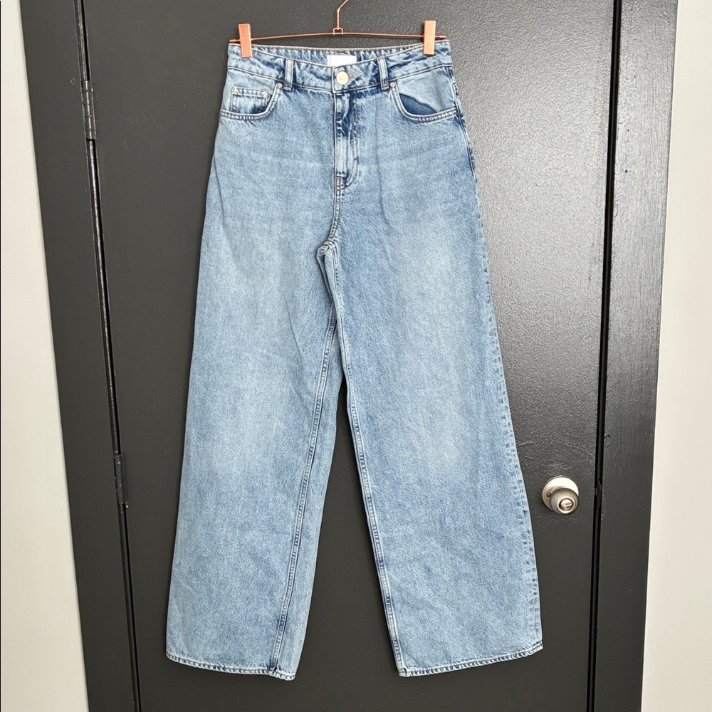 NWT Aligne Loose Wide Jeans Powder Blue Sz 26 - Picture 3 of 7